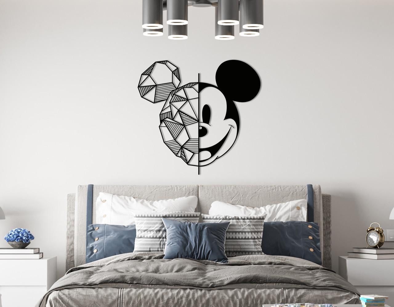 Декоративное панно на стену Upwood Decor Mickey Mouse 50х53 см Black (1582993500)