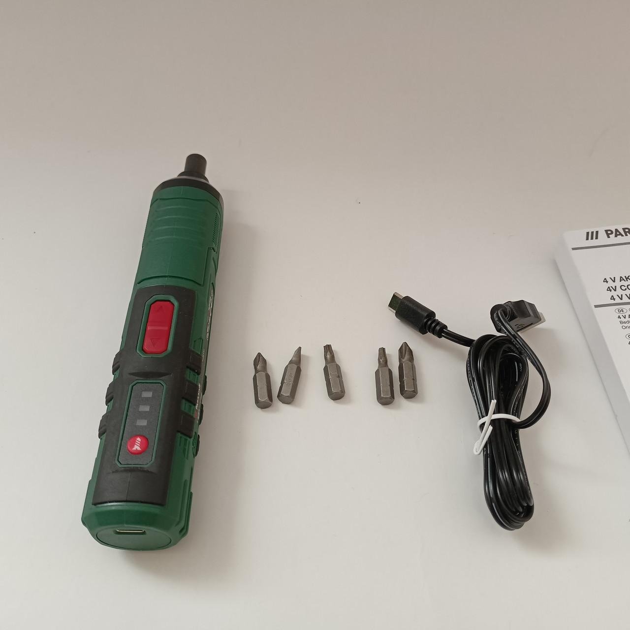 Отвертка аккумуляторная PARKSIDE PARS 4 A1 4 В 1,5 Ач 3 Нм USB-C (PARS 4 A1) - фото 5