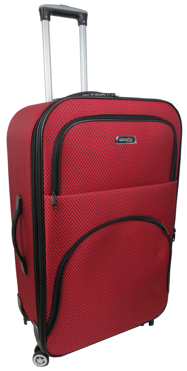 Чемодан на колесах Gedox GD Polo тканевый большой в клетку 100 л Красный - фото 1 Чемодан на колесах Gedox GD Polo тканевый большой в клетку 100 л Красный - фото 1