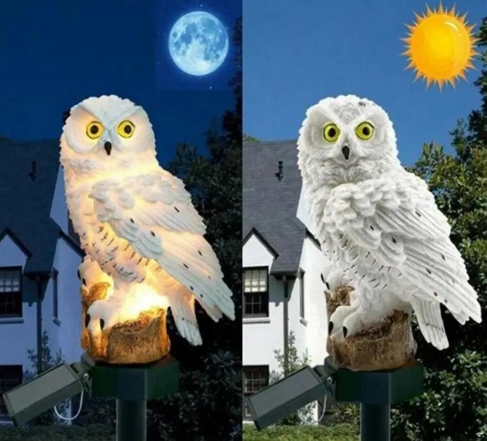 Светильник на солнечной батарее садовый Сова Теплый белый (MX-00009016) - фото 4