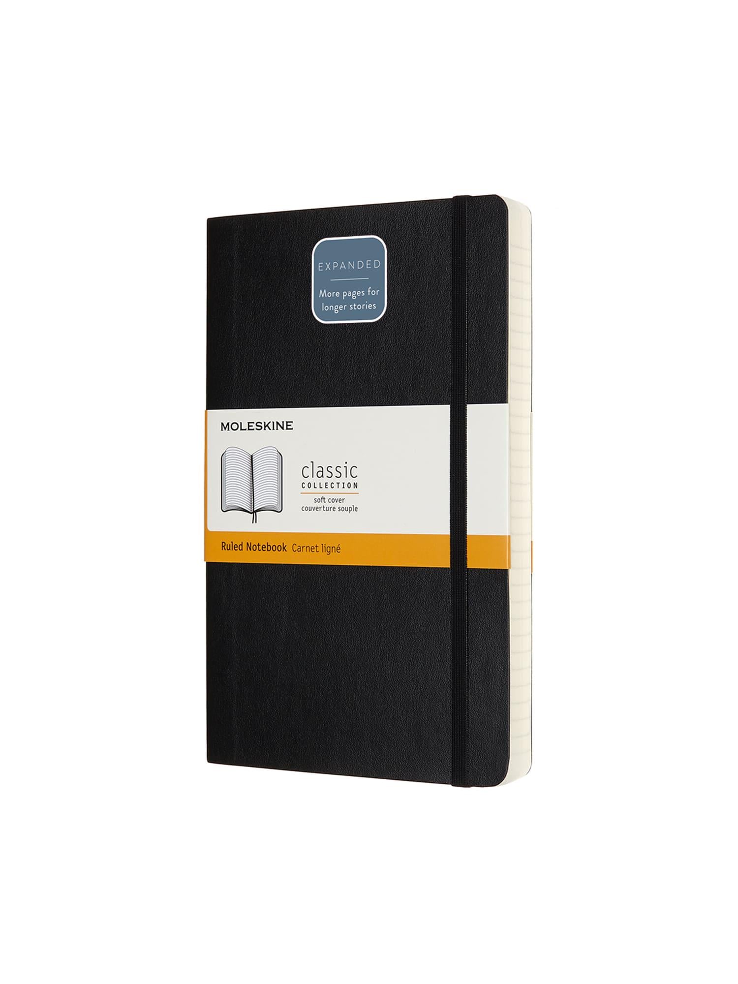 Блокнот Moleskine Classic Expanded средний линейка Черный мягкий (QP616EXP)