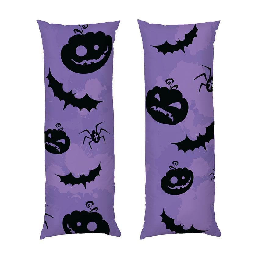 Подушка дакимакура Pumpkins on the purple background габардин 70х30 см (113112)