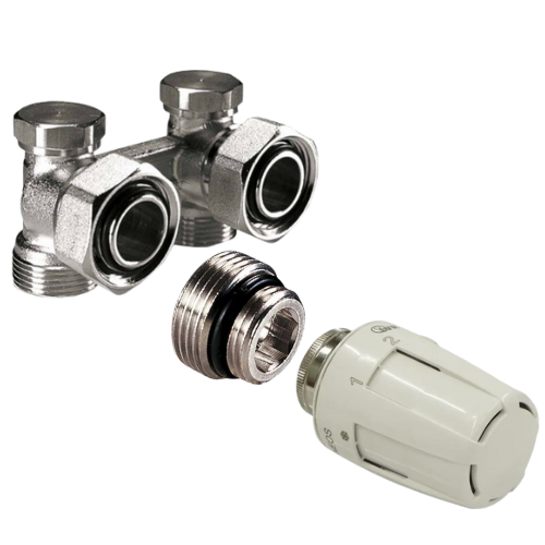 Комплект радиаторный угловой IVR 3/4"-3/4" М 30х1,5 NEOS