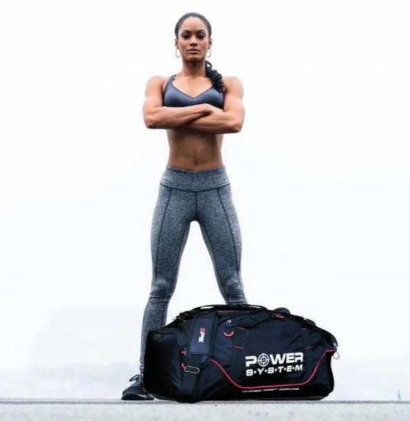 Спортивна сумка Power System PS-7010 Gym Bag Magna 65 л Blak/Red (7010BR-4) - фото 2
