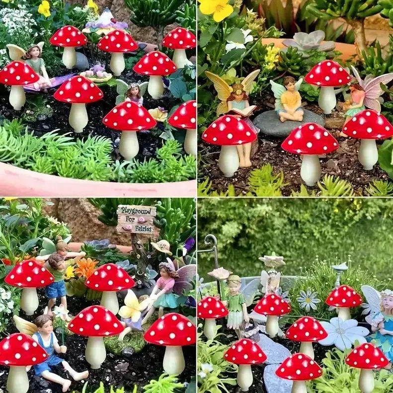 Декоративна гірлянда Мухомори з сонячною батареєю/8 режимів світіння 6 ламп у формі мухомора автономна (opt-105042) - фото 2 Декоративна гірлянда Мухомори з сонячною батареєю/8 режимів світіння 6 ламп у формі мухомора автономна (opt-105042) - фото 2