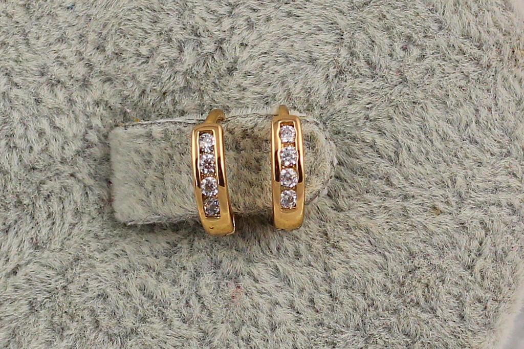 Серьги Xuping Jewelry четыре камня 1,1 см Золотистый