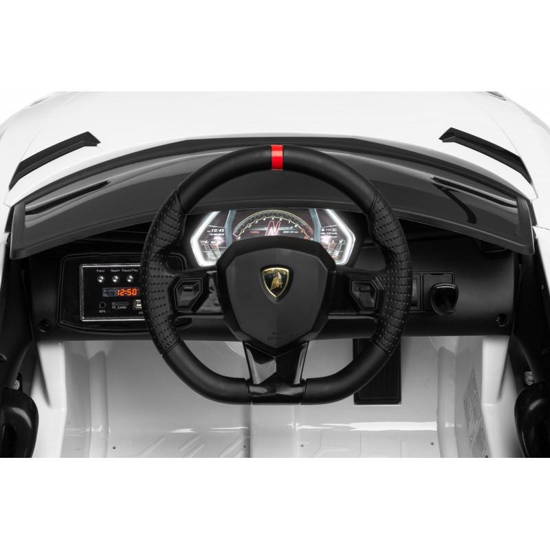 Электромобиль детский Caretero Lamborghini 2 мотора по 45 W с пультом ДУ White (392806) - фото 9