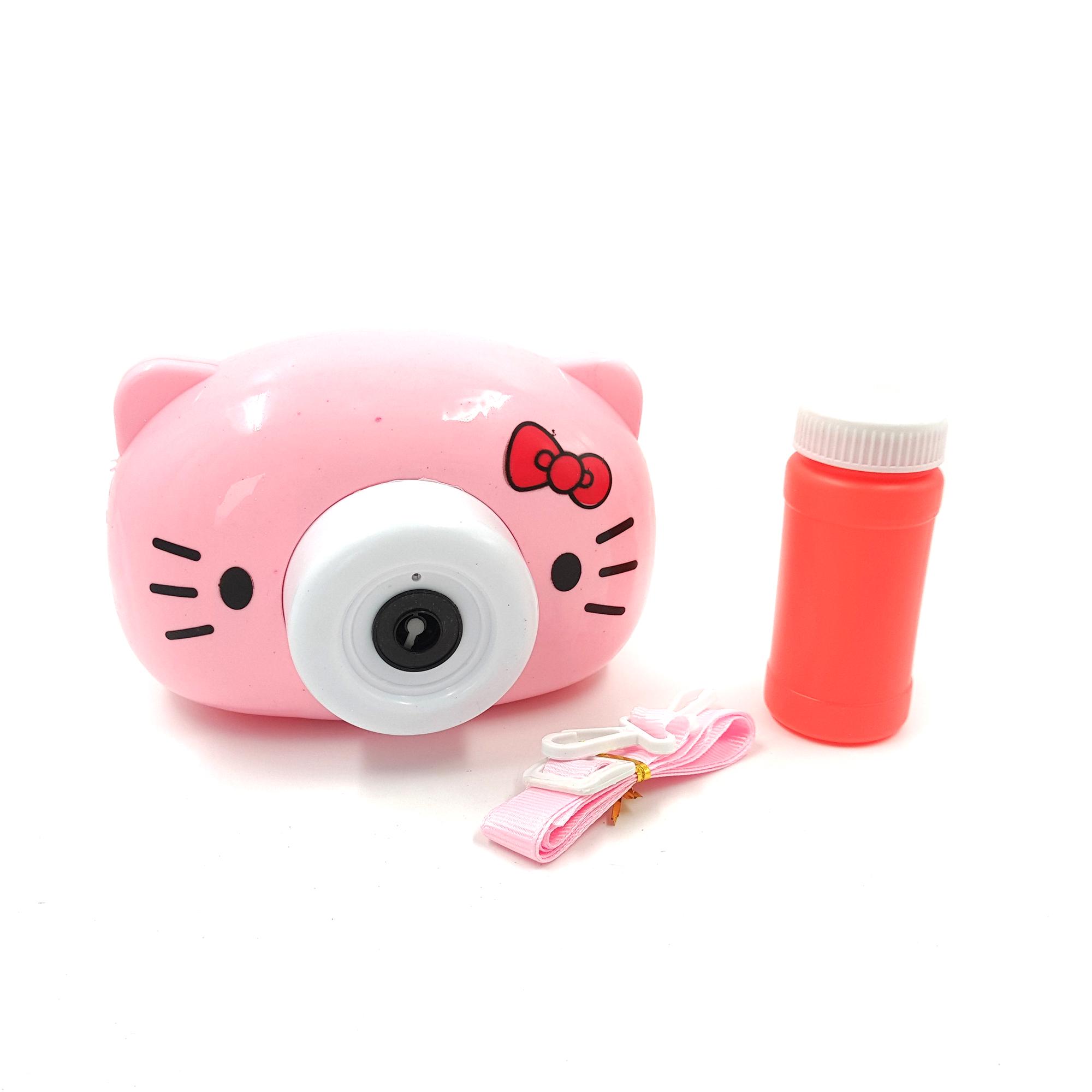 Мыльные пузыри Bubble Camera Фотоаппарат кошечка со звуком Розовый (117016)