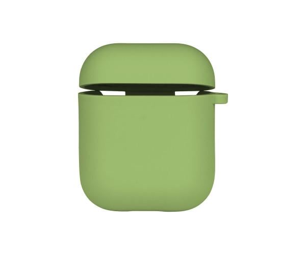 Чехол-футляр Silicone Case с микрофиброй для Airpods 1/2 Mint - фото 1