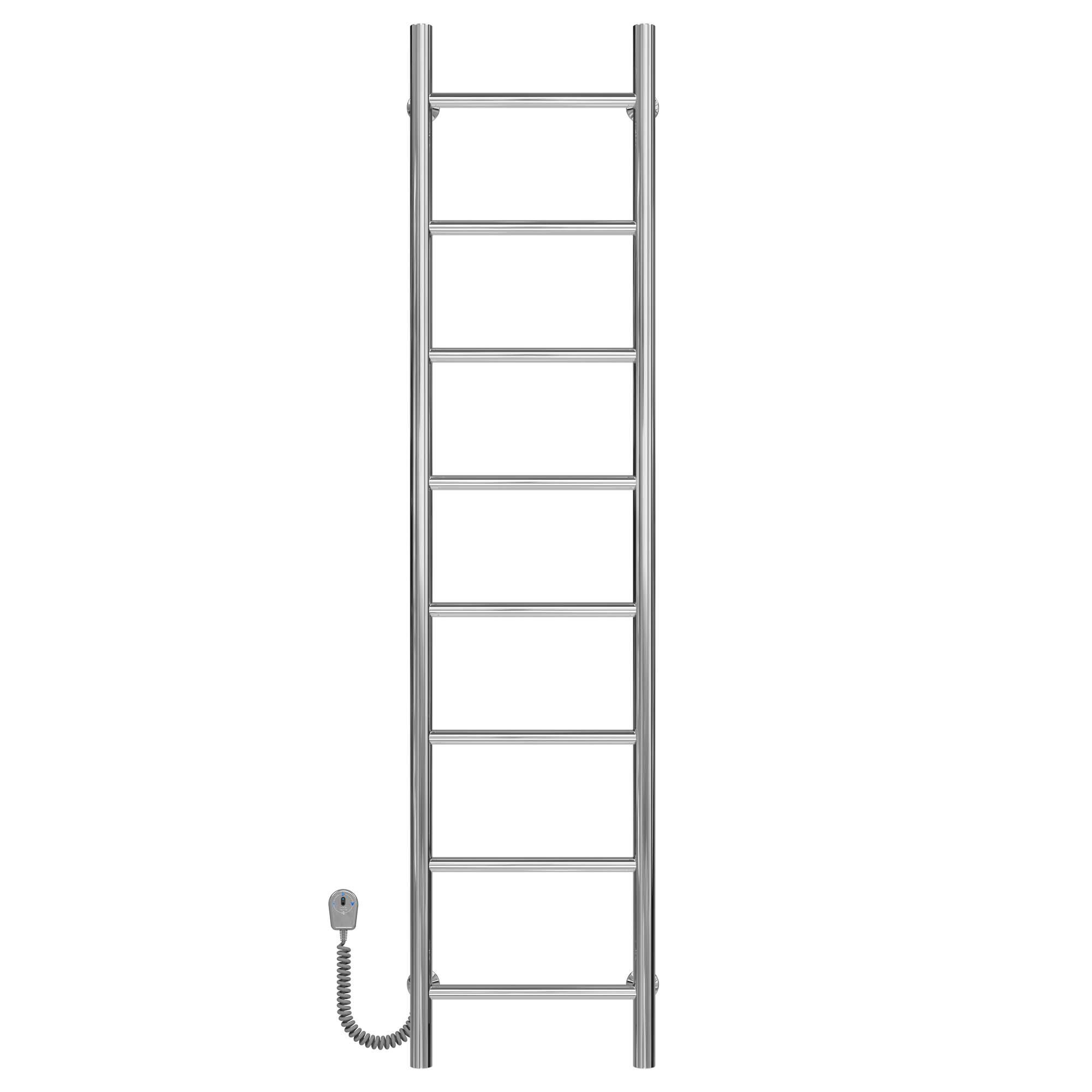 Полотенцесушитель электрический Deffi Орион П8 EF16 левое подключение нержавеющая сталь 400х1400 мм Хром (C.OR.140.40.8.E.C.L.5)