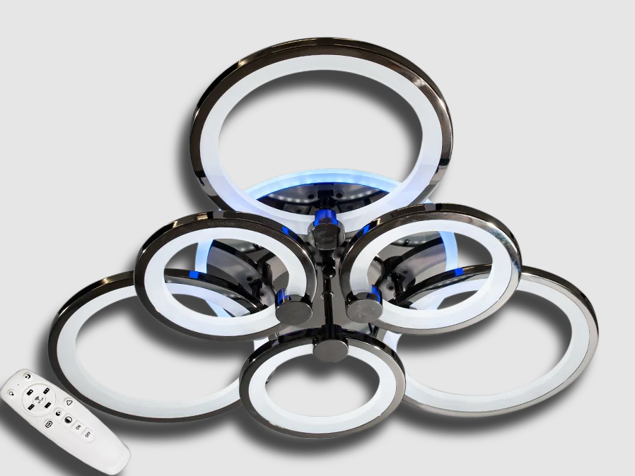 Люстра потолочная Octav с диммером и LED подсветкой 140 Вт (D8022/3+3BHR LED)