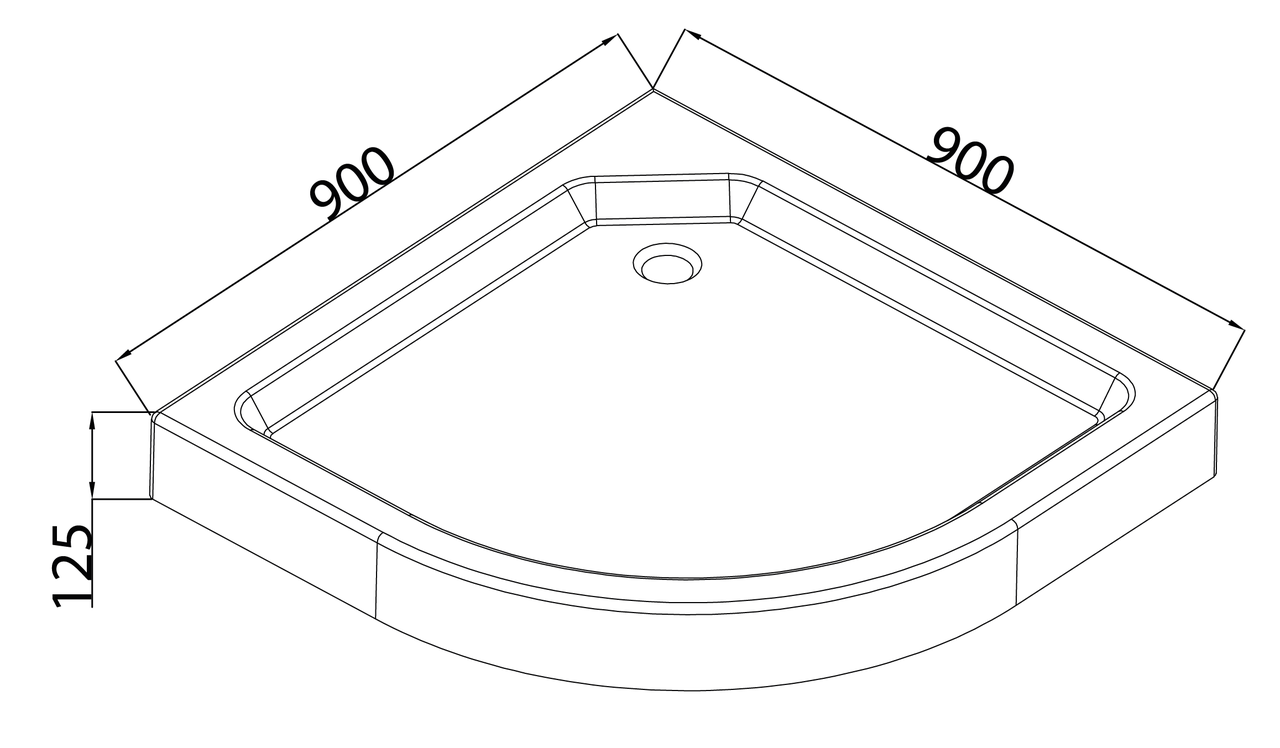Душевой поддон с сифоном MIXXUS PLAIN ST01 слив 52 мм 90x90x13 см (MI6916) - фото 2 Душевой поддон с сифоном MIXXUS PLAIN ST01 слив 52 мм 90x90x13 см (MI6916) - фото 2