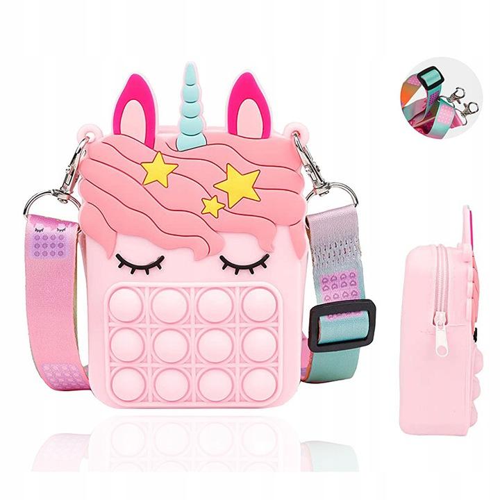 Сумочка Pop It Единорог антистресс Розовый - фото 2