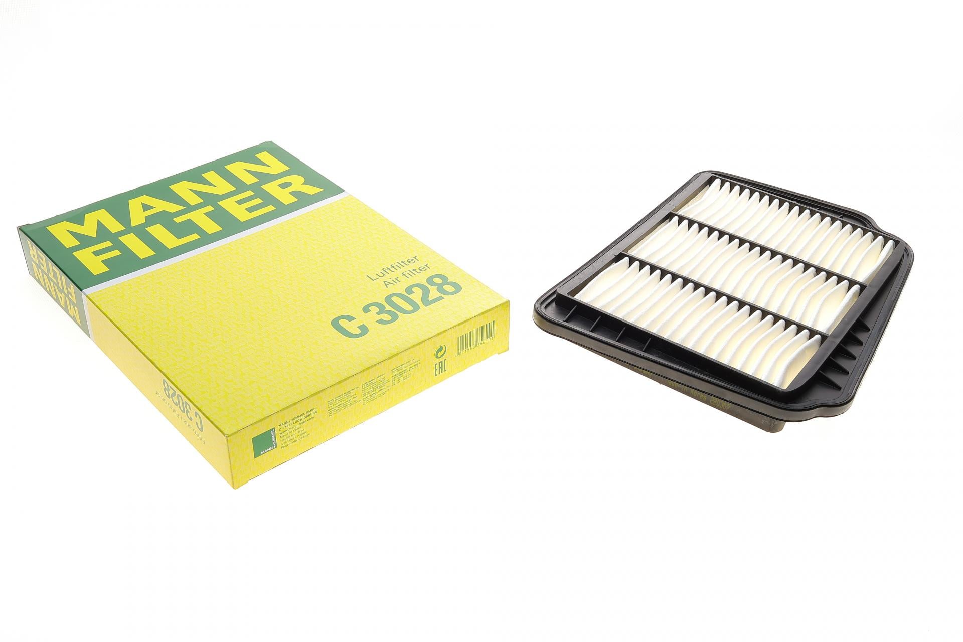 Фильтр воздушный Mann-Filter для Chevrolet Lacetti 1,4-1,8 16V 04-13/Daewoo Nubira 1,6 LPG 05-10/Nexia 1,6 08- (C 3028)