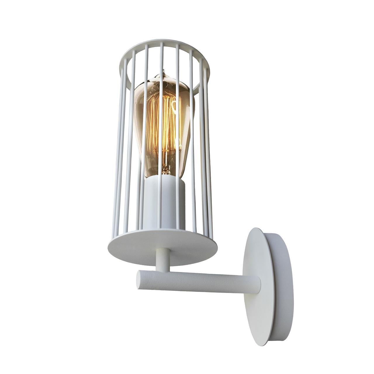 Бра MSK ELECTRIC Malta под одну лампу Е27 в стиле лофт Белый (NL 1020 WH)