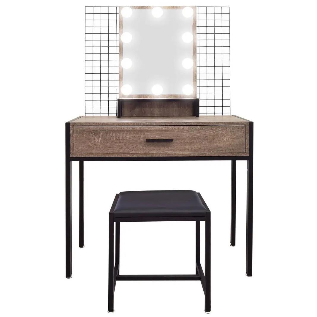 Туалетный столик и табурет AVKO ADT21 с подсветкой Grey Walnut (9253713) - фото 1 Туалетный столик и табурет AVKO ADT21 с подсветкой Grey Walnut (9253713) - фото 1