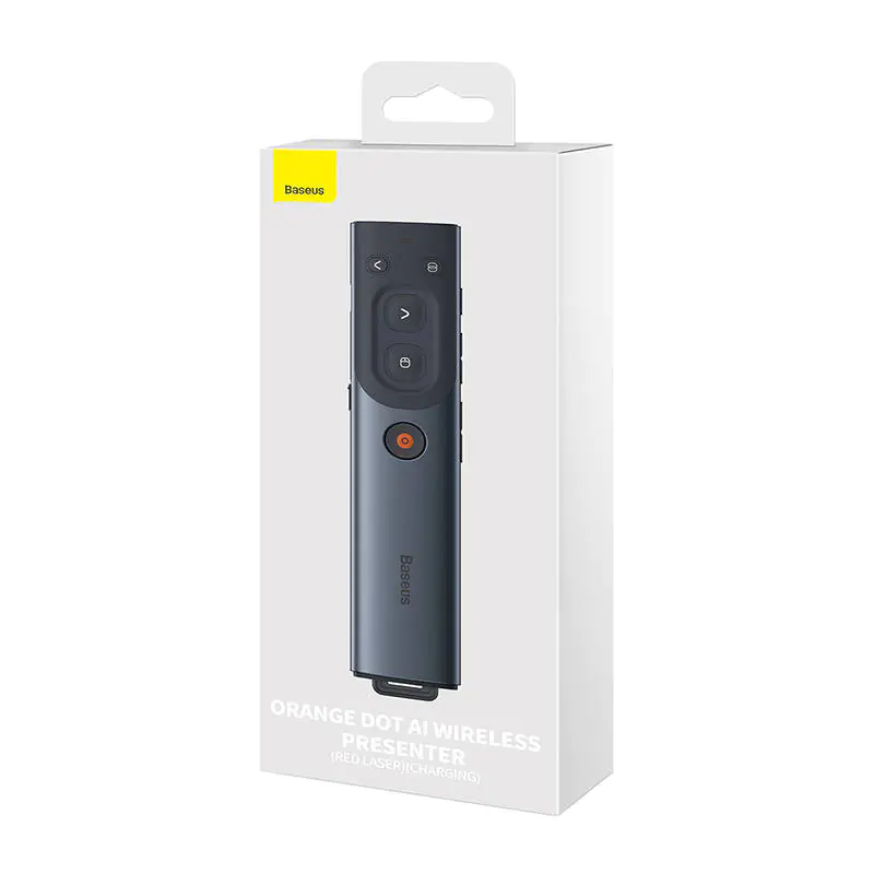 Презентер BASEUS BS-OH085 Orange Dot Wireless Presenter Red Laser Grey (67675) - фото 2 Презентер BASEUS BS-OH085 Orange Dot Wireless Presenter Red Laser Grey (67675) - фото 2