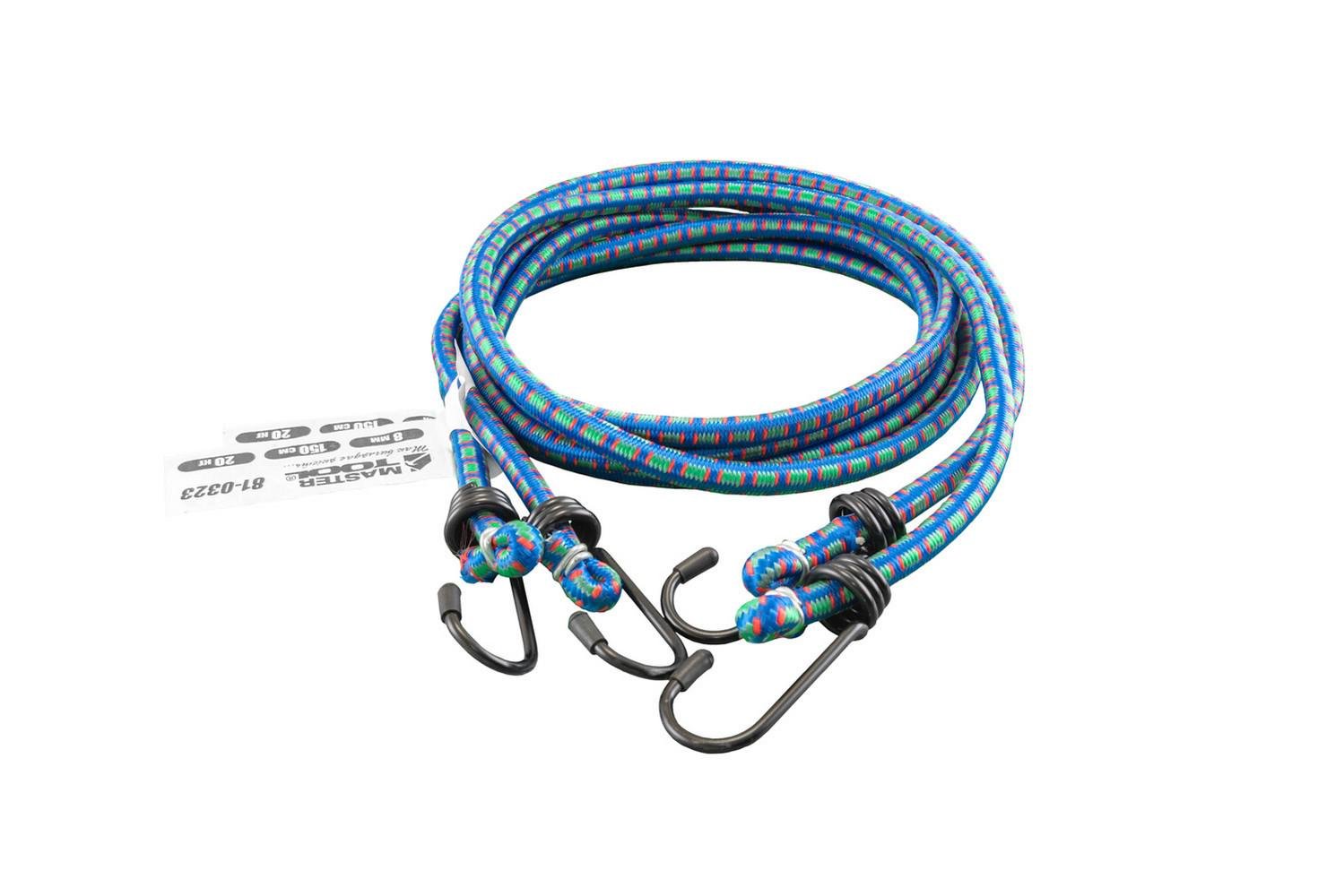 Стяжка вантажу гумова MasterTool Ø8 мм 150 см 2 шт. (81-0323)