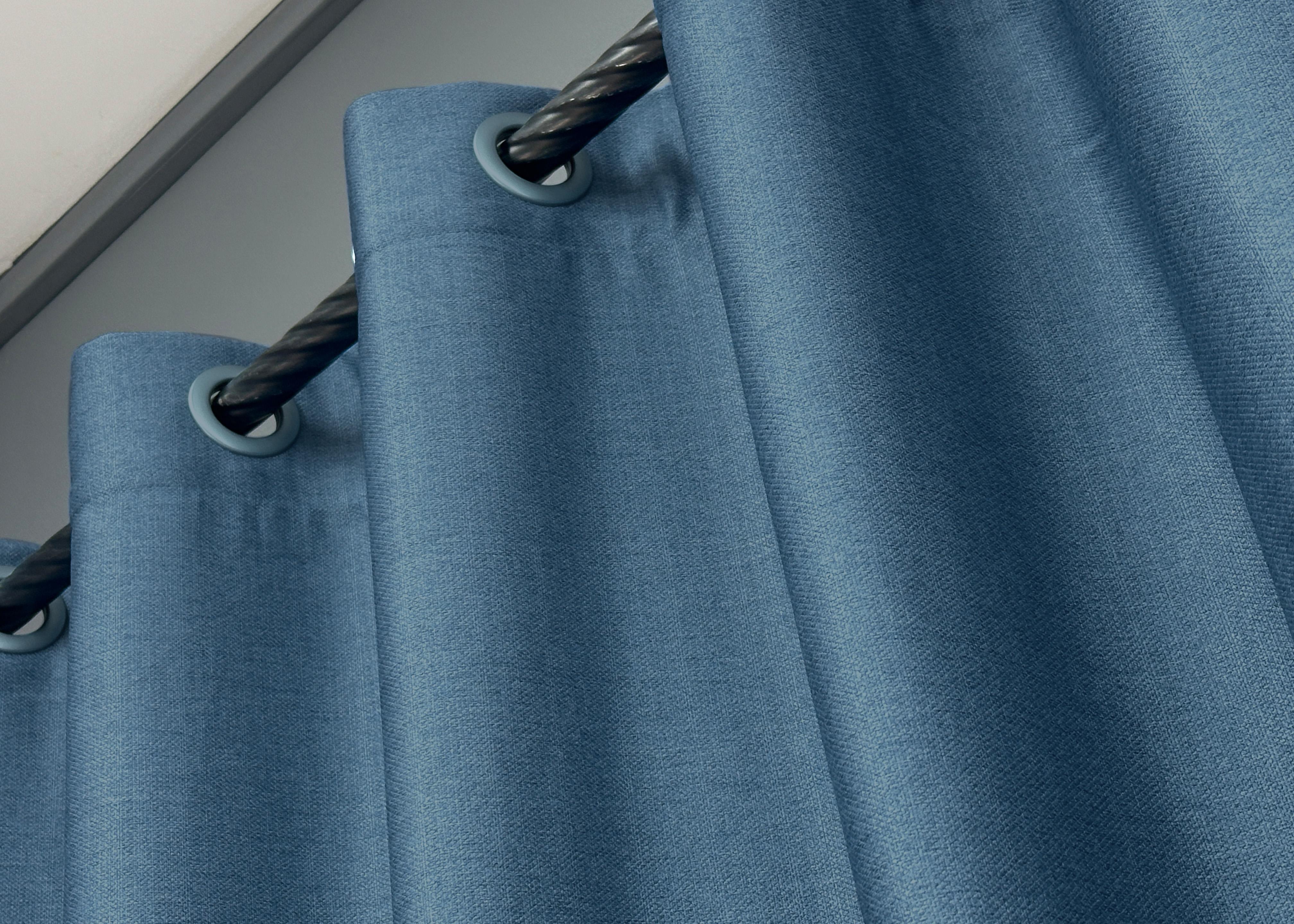 Комплект штор на люверсах VR-Textil Шенил однотонный № 1696ш 150х250 см 2 шт. Синий (37-0235) - фото 9 Комплект штор на люверсах VR-Textil Шенил однотонный № 1696ш 150х250 см 2 шт. Синий (37-0235) - фото 9