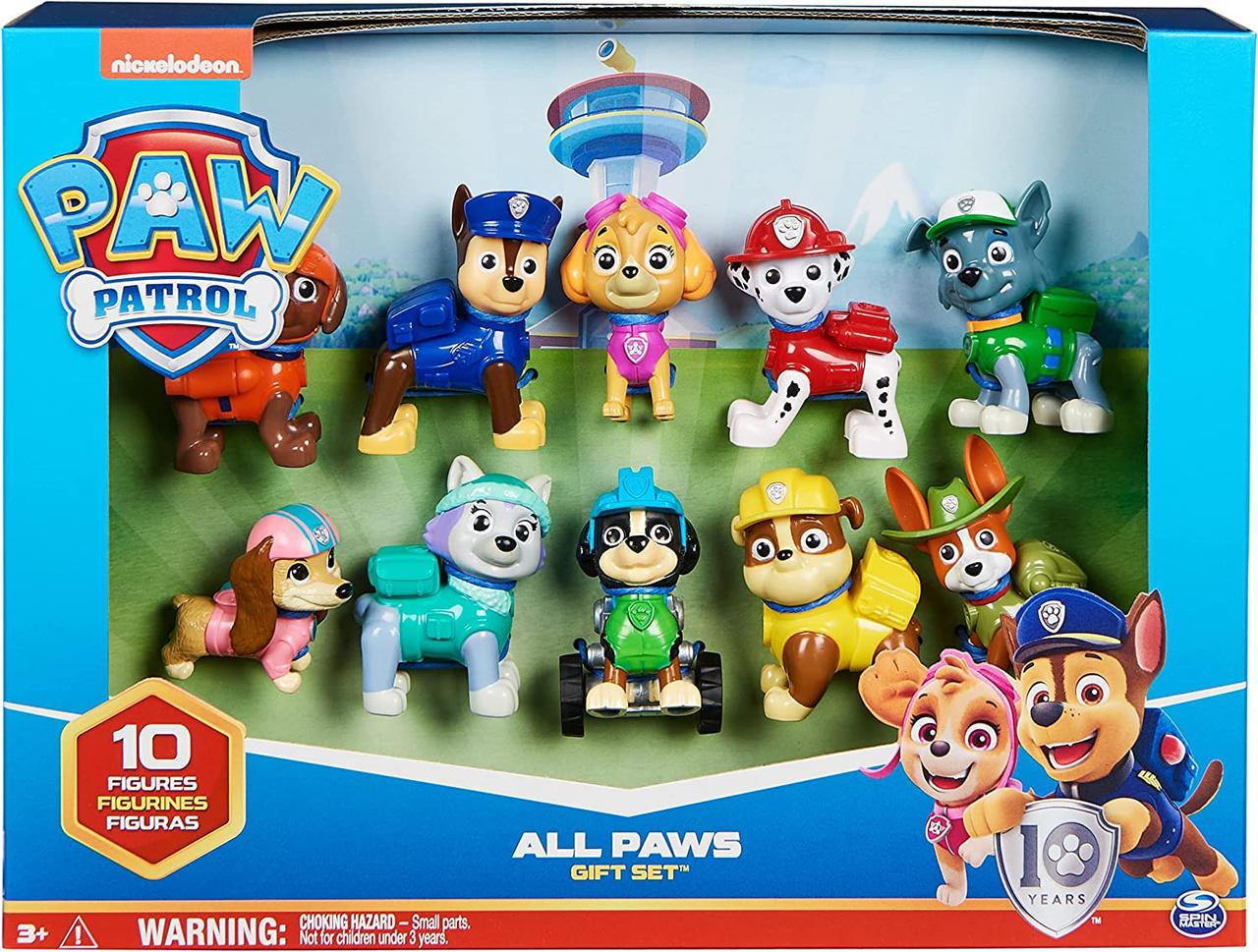 Набор подарочный 10 фигурок Spin Master Щенячий патруль 10th Anniversary All Paws On Deck (6065255)