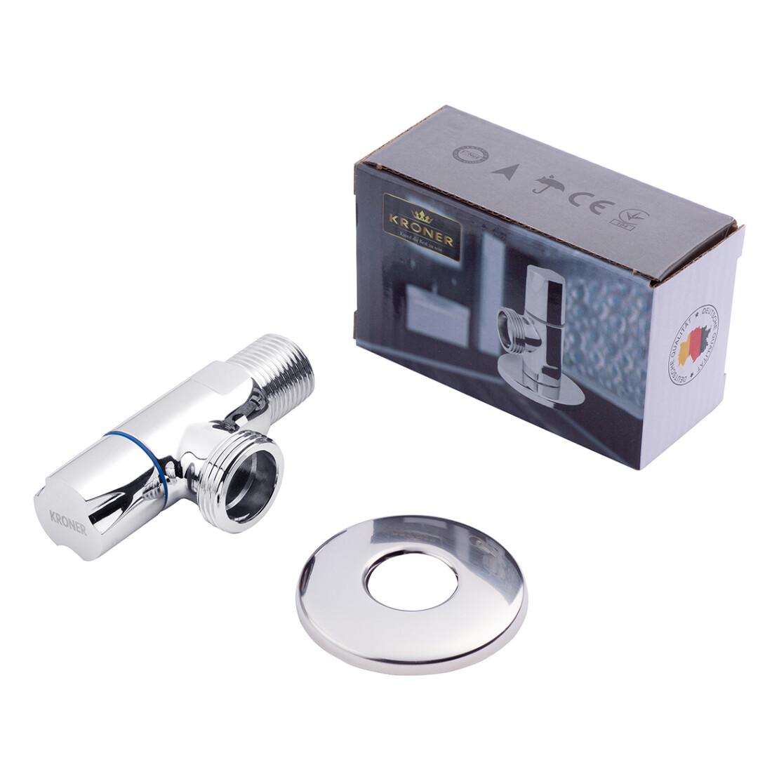 Кран приладовий Kroner KRP Eckventil C302 1/2"х3/4" ЗЗ (CV027382) - фото 3 Кран приладовий Kroner KRP Eckventil C302 1/2"х3/4" ЗЗ (CV027382) - фото 3