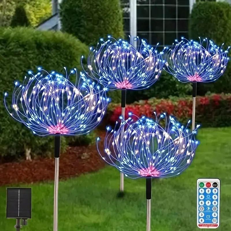 Комплект солнечных ламп SuperLED Деревце RGB с пультом и USB 4 шт. (10475)