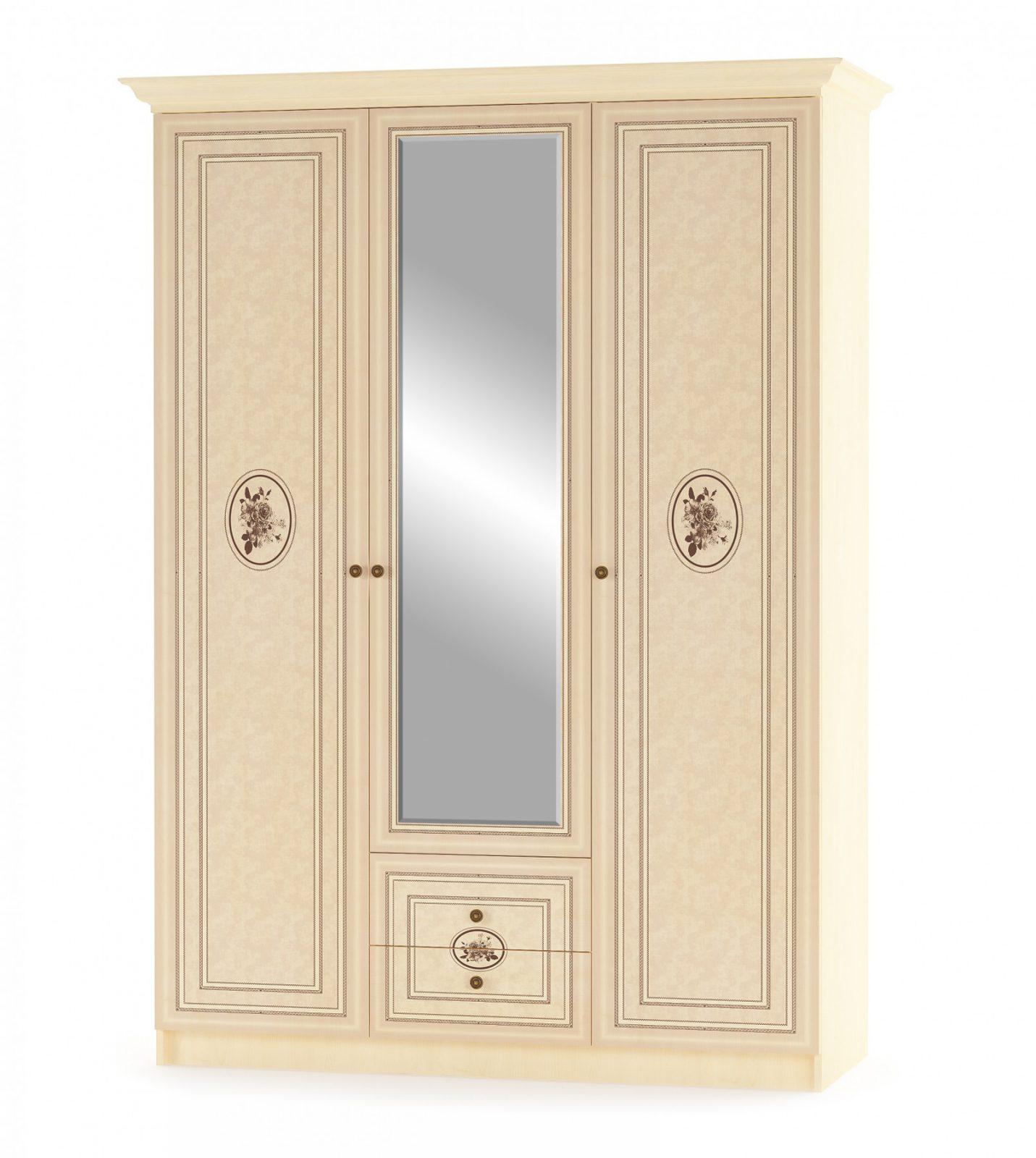 Шкаф распашной Мебель-Сервис Флорис 3Д из ДСП Клен Шкаф распашной Мебель-Сервис Флорис 3Д из ДСП Клен