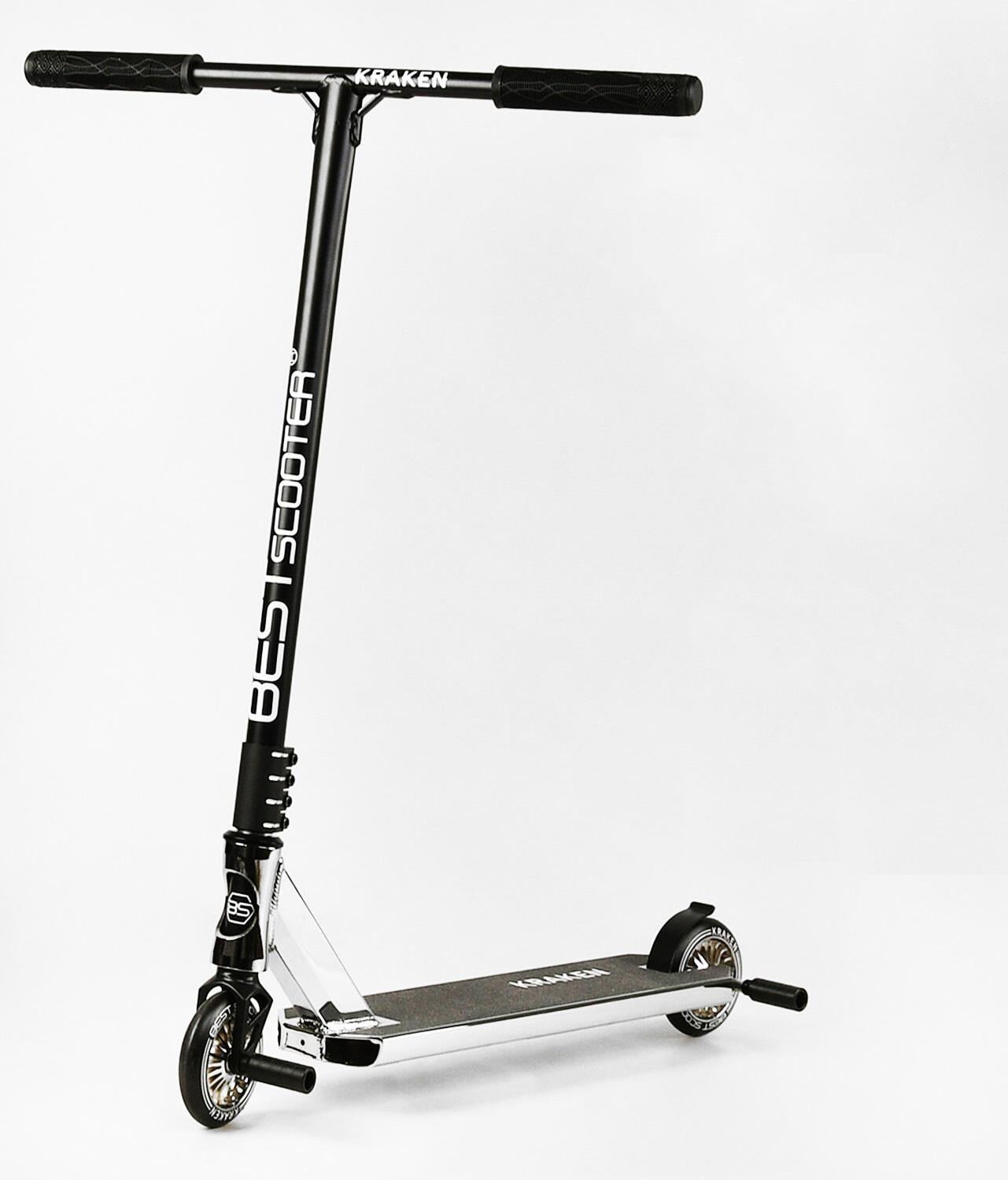 Самокат трюковый Kraken HIC-система пеги алюминиевый диск и дека Black/White (112910)