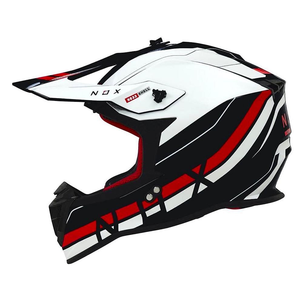 Мотошлем NOX N633 Airshock XL White/Black/Red (32333)