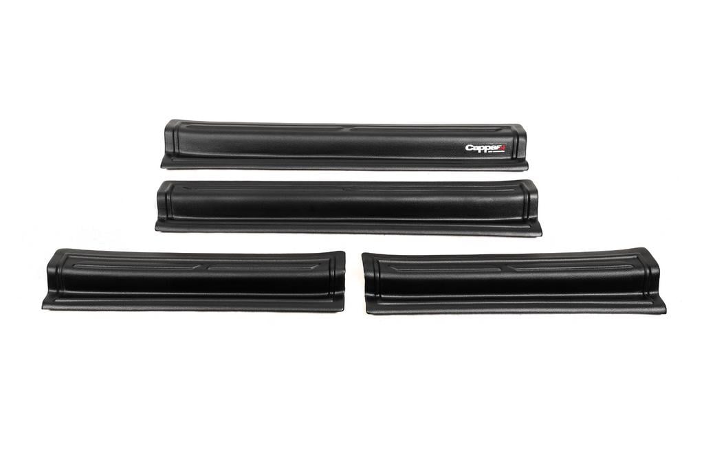 Накладки на дверные пороги EuroCap для Volkswagen Amarok 2010-2022 гг. abs-пластик 4 шт. Черный (91376)