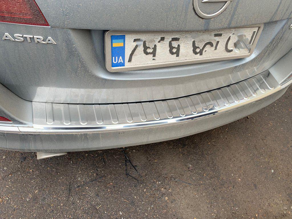 Накладка на задній бампер Carmos SW для Opel Astra J 2010 нержавіюча сталь - фото 4