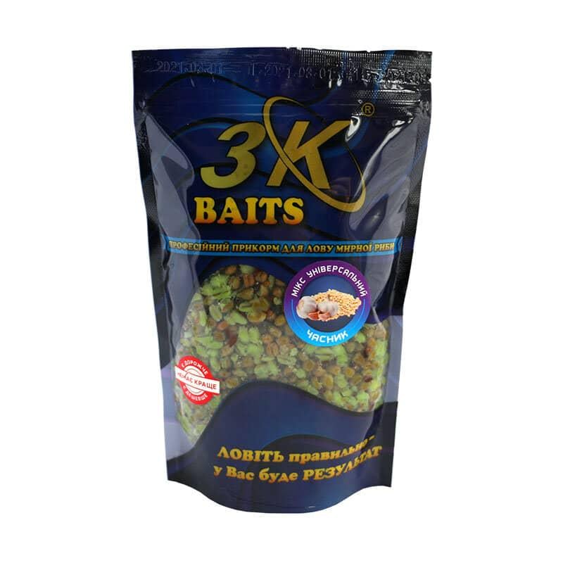 Прикорм 3KBaits Зерновий мікс універсальний 500 г Часник (3KB1050)