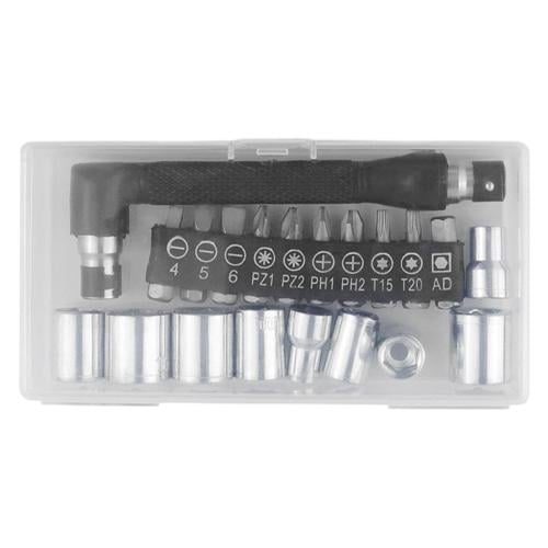 Ключ кутовий торцевий 1/4" L-подібний з 10 бітами і 9 торцевими головками Black (927193) - фото 4 Ключ кутовий торцевий 1/4" L-подібний з 10 бітами і 9 торцевими головками Black (927193) - фото 4