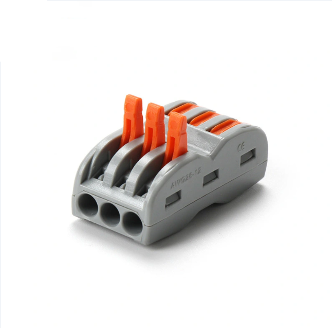 Колодка клеммная на 3 провода самозажимная 32А 3pin-3pin 250 Вт (28513)