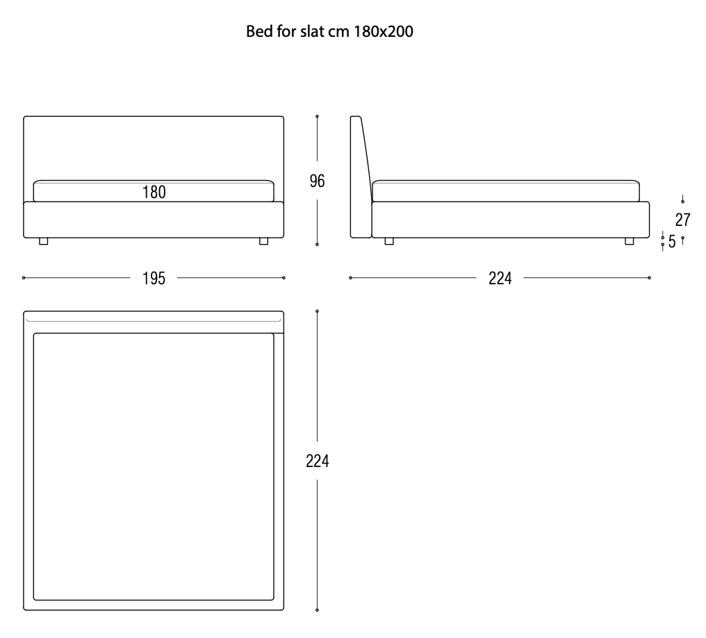 Ліжко RAY під матрац 180x200 см (RAY180) - фото 6 Ліжко RAY під матрац 180x200 см (RAY180) - фото 6