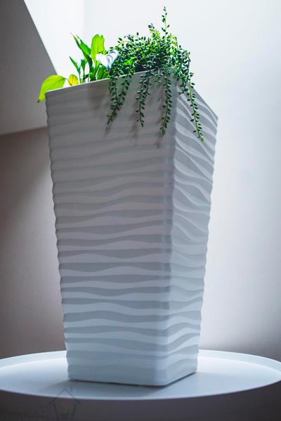 Горшок для цветов Sahara slim kwadro-35 Белый (3960-011) - фото 2