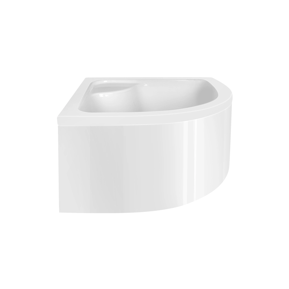 Душовий піддон Lidz KUPALA ST80x80x41 високий напівкруглий акриловий з панелью