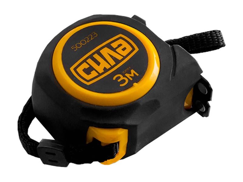 Рулетка обрезиненная Сила 500223 с магнитом 3 м 16 мм (3390)