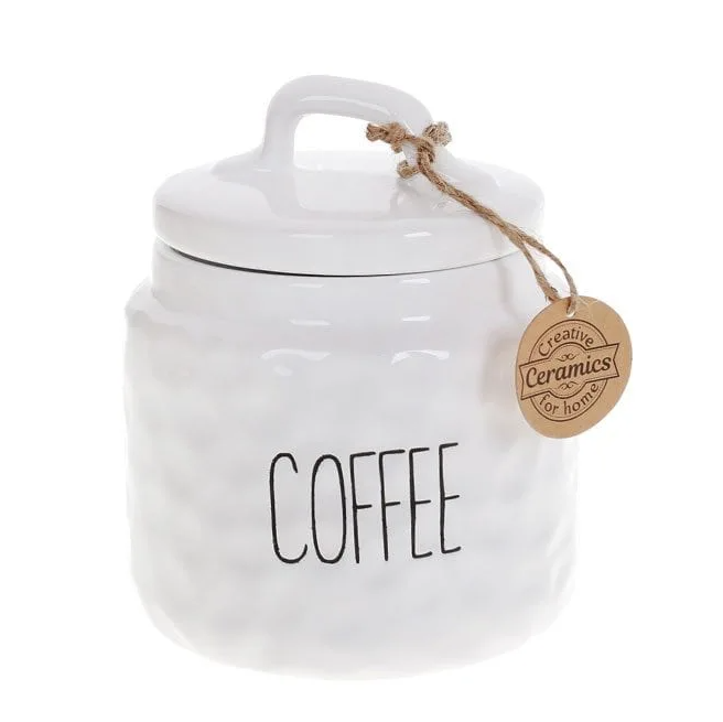 Банка керамическая Flora Coffee Bianco 800 мл (32305)