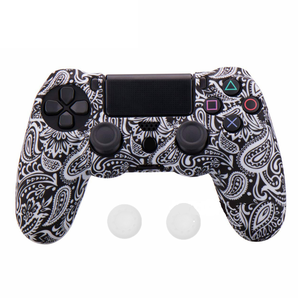 Чехол силиконовый для геймпада PS4 Dualshock 4 White Leaf