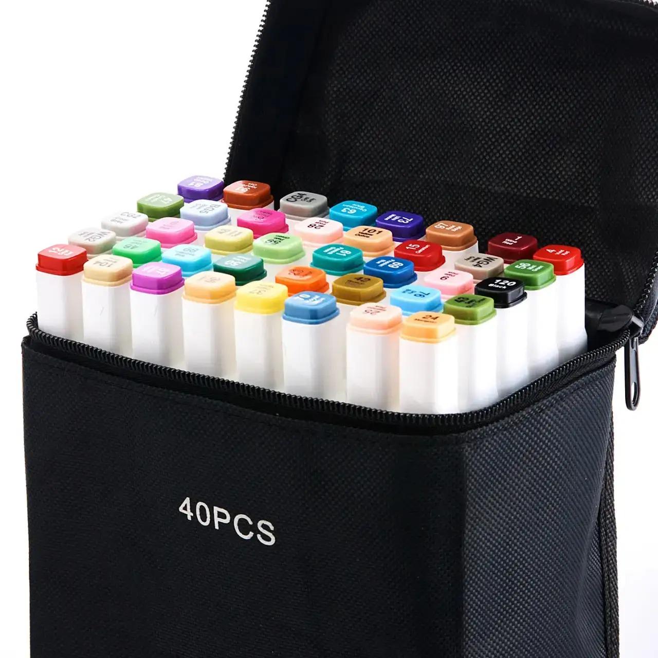 Набір двосторонніх спиртових маркерів Touch Smooth для малювання 40 шт. та Підставка для маркерів Зелений - фото 5 Набір двосторонніх спиртових маркерів Touch Smooth для малювання 40 шт. та Підставка для маркерів Зелений - фото 5