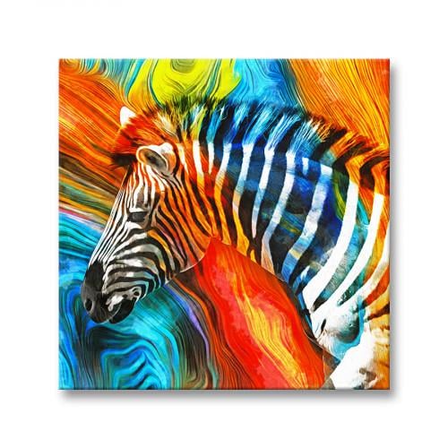 Картина Malevich Store Яскрава Зебра 35x35 см (KV0814)