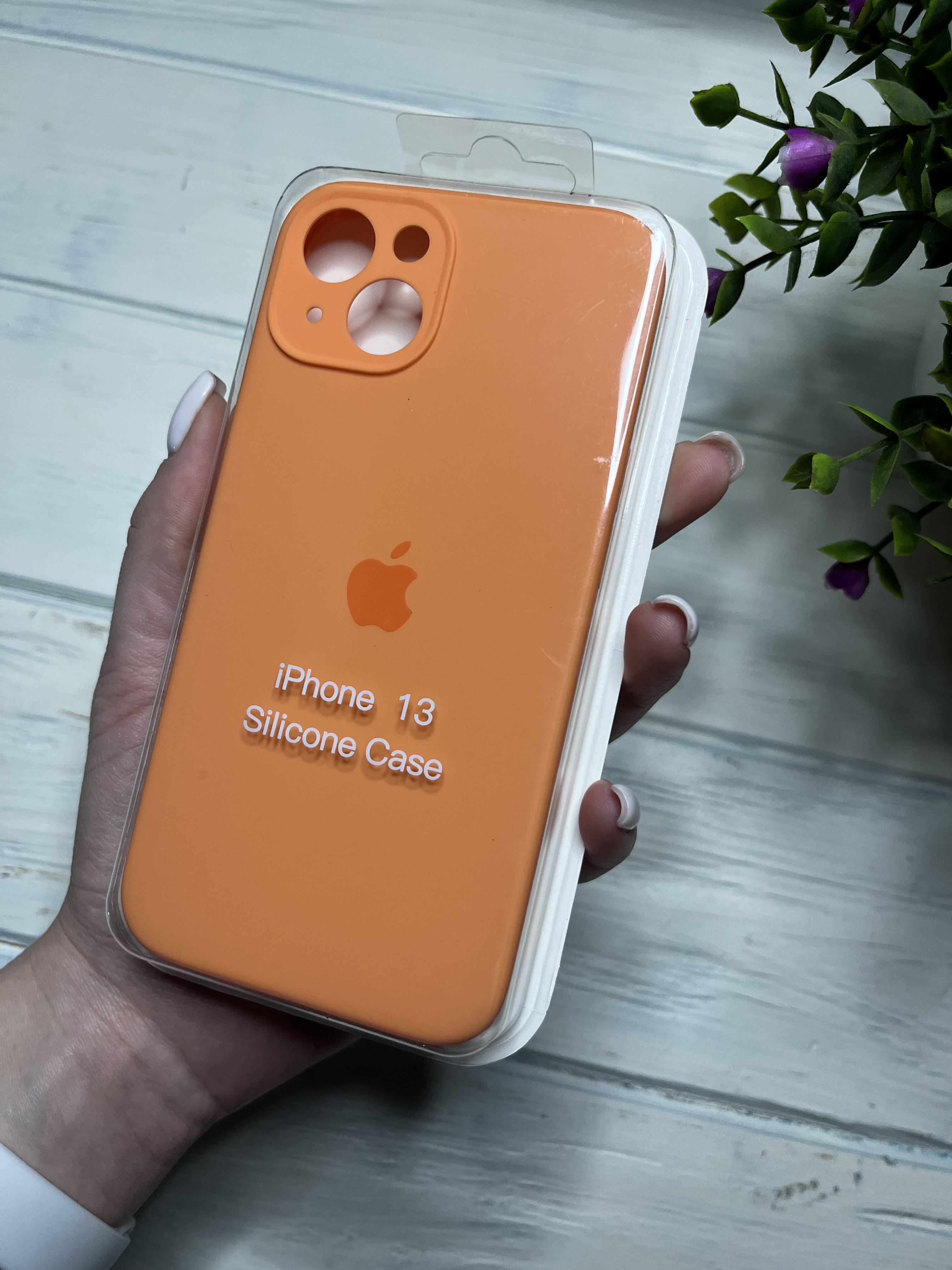Чехол накладка на iPhone (Айфон) 13 закрытый низ и закрытая камера silicone case full camera Apple