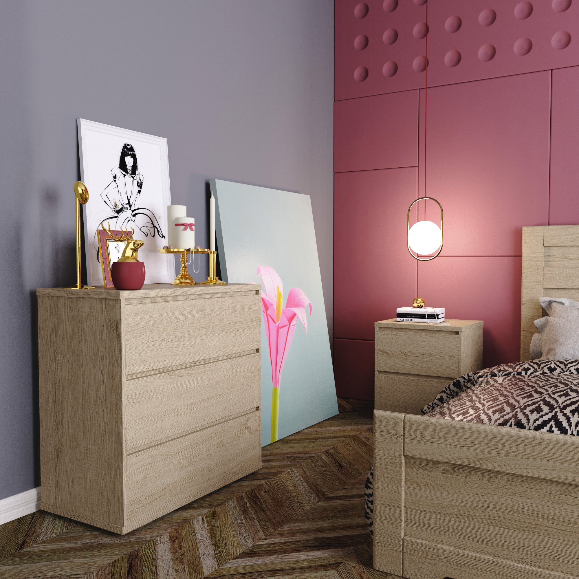 Комод ART IN HEAD 3 Light 790x800x420 мм Дуб сонома (LT01130000000) - фото 2 Комод ART IN HEAD 3 Light 790x800x420 мм Дуб сонома (LT01130000000) - фото 2