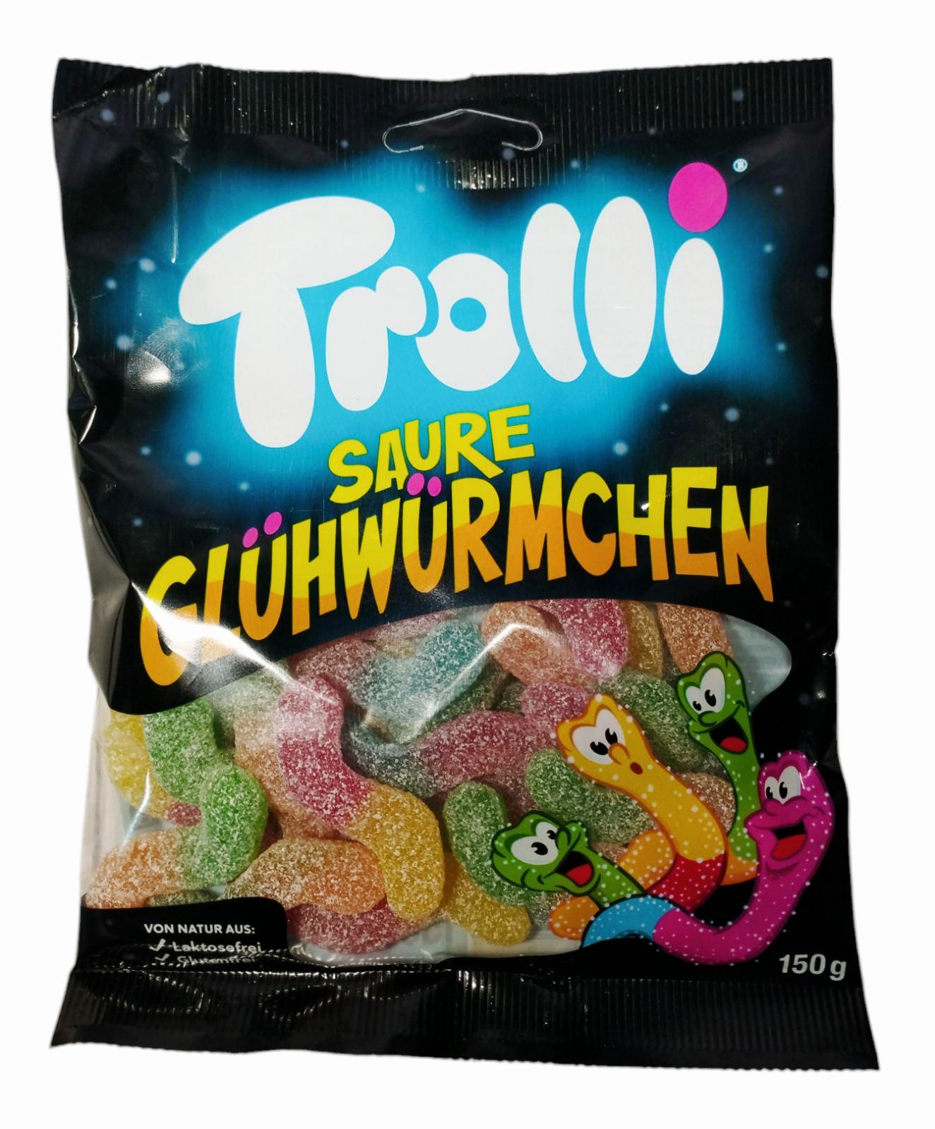 Конфеты желейные Trolli Sauer Cluhwurmchen светлячки 150 г (60063)