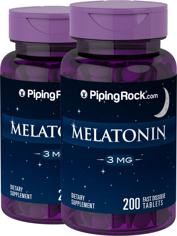 Мелатонин Melatonin Fast Dissolve 3 mg 200 Fast Dissolve Tablets - фото 2