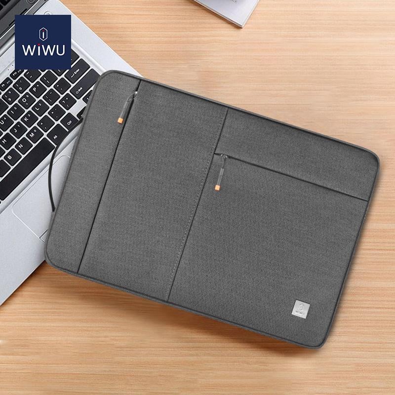 Чохол-карман WIWU Alpha Slim Sleeve for MacBook 13.3'' Grey - фото 3