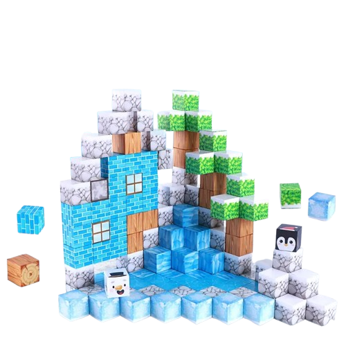 Конструктор магнитный Minecraft Зимний на магнитах 124 шт. (2742132329) - фото 1 Конструктор магнитный Minecraft Зимний на магнитах 124 шт. (2742132329) - фото 1