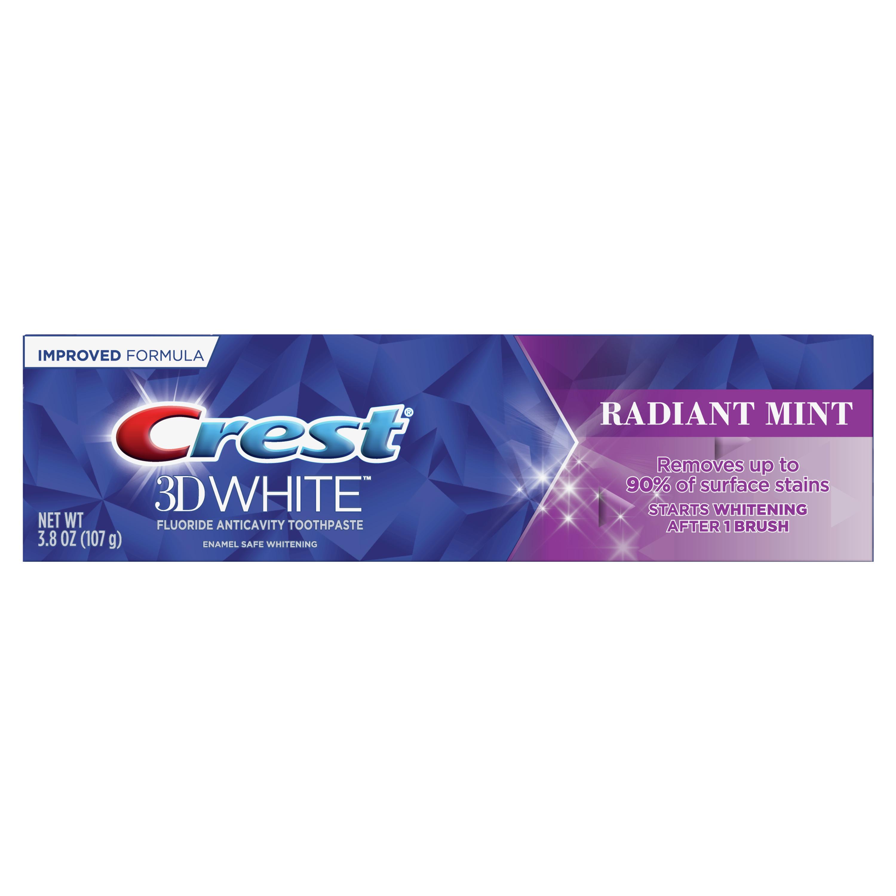 Зубна паста відбілювальна Crest 3D White Radiant Mint для усунення зубного каменю 107 г (1287743)