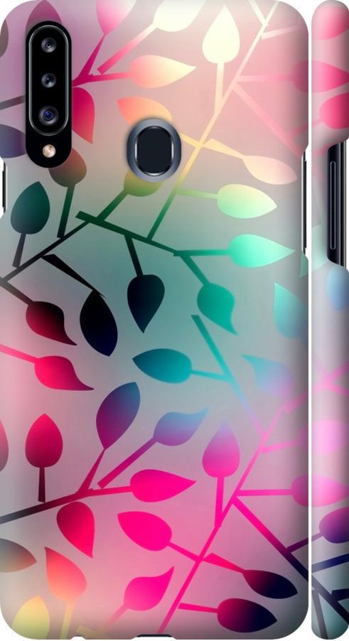 Чехол на Samsung Galaxy A20s A207F Листья (2235m-1775-42517)